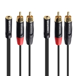 Cable Matters 2-Pack Female 1/8" TRS to Dual Male RCA Cable