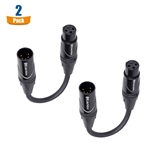 Cable Matters 2-Pack 5-Pin Male to 3-Pin Female XLR Cable