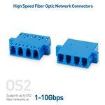 Cable Matters 6-Pack, LC to LC Quad OS2 Single Mode Fiber Optic Adapter