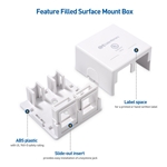 Cable Matters [UL Listed] 10-Pack 2-Port Keystone Jack Surface Mount Box in White