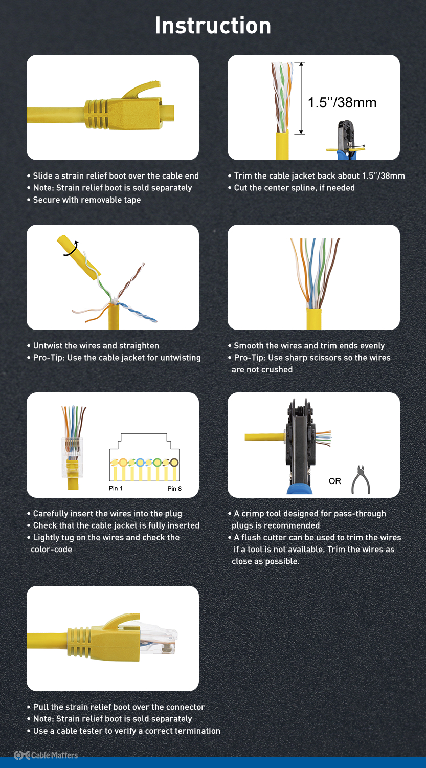 How to crimp an RJ45 connector