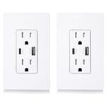 Cable Matters 2-Pack, 15A Outlet Receptacle with USB Charging