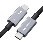 [Intel Certified] 80Gbps Premium Braided Thunderbolt 5 Cable with up to 120Gbps Bandwidth Boost and 240W Charging