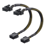 2-Pack, 8 Pin PCIe Male to Female Power Extension Cord