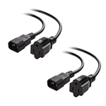Cable Matters 2-Pack Computer Equipment to PDU Adapter Power Cord (IEC C14 to NEMA 15-5R)