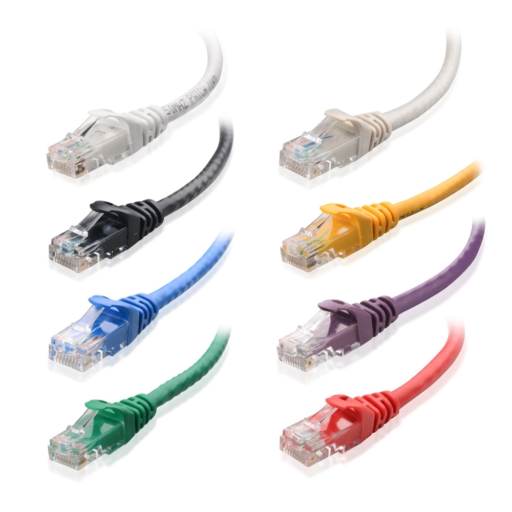 8-Color Combo Cat5e Snagless Gigabit Ethernet Patch Cable