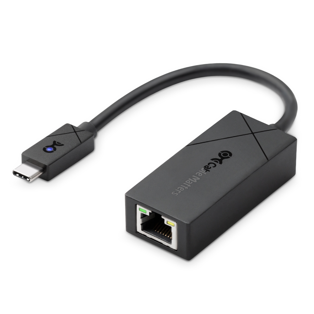 Designed for Surface] Cable Matters 2.5Gbps USB-C to Ethernet Adapter to Network Adapter, 2.5g Ethernet to USB-C Adapter) Black