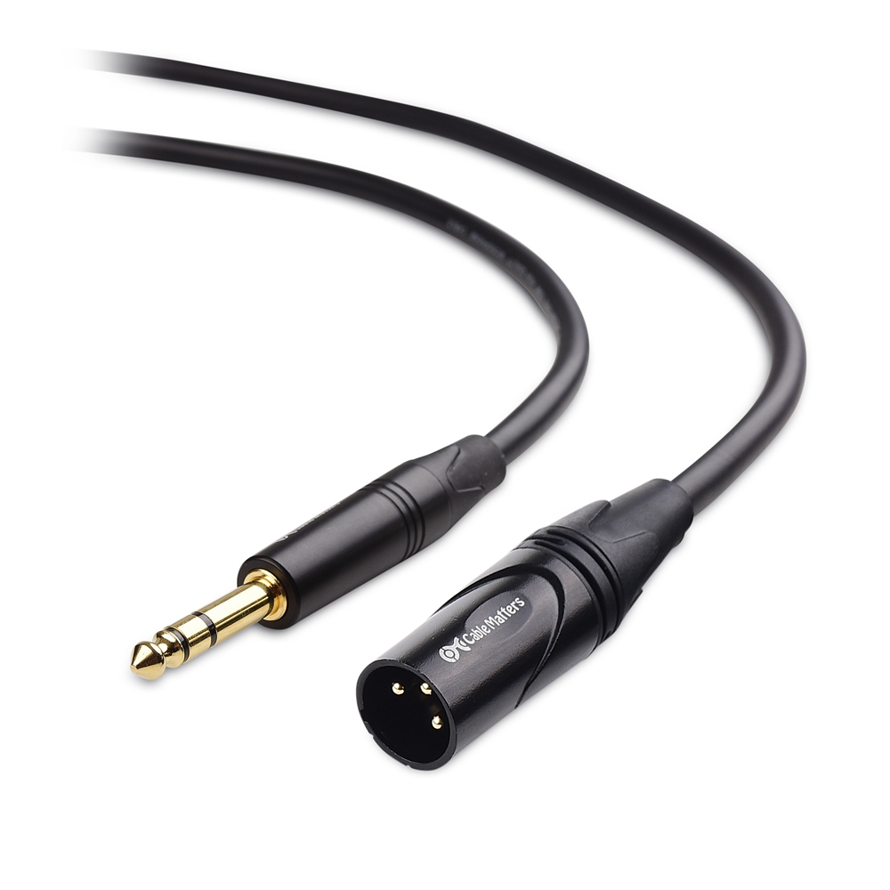 6.35mm (1/4 Inch) TRS to XLR Cable (Male to Male)