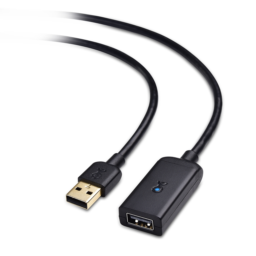 Cable Matters Paquete de 2 interruptores de encendido y apagado USB de 1  pie de soporte de datos y alimentación, cable de extensión USB corto con