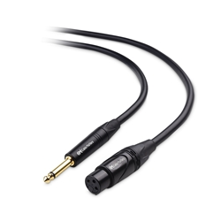 Cable Matters Unbalanced Female XLR to Male 1/4 (6.35mm) TS Cable