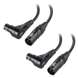 Cable Matters 2-Pack, 90 Degree Angled XLR to XLR Microphone Cable