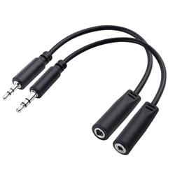 Cable Matters Combo Pack, 3.5mm to 2.5mm M/F, F/M TRS Audio Adapter Cable - 4 Inches