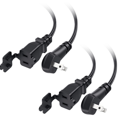 Cable Matters 2-Pack, 2-Prong Power Extension Cord