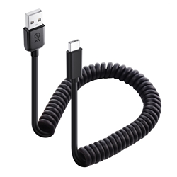 Cable Matters Coiled USB-C to USB-A Charging Cable - 4ft