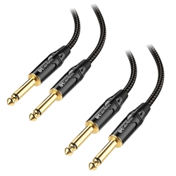 Cable Matters 2-Pack, Braided 1/4 Inch TS Guitar Cable