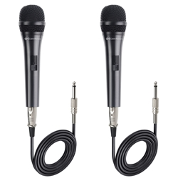 Cable Matters 2-Pack, Cardioid Dynamic Vocal Microphone - 15ft