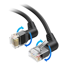 Cat 6 RJ45 Patch Cable with Rotatable RJ45 Connectors