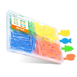 160-Pack, Animal-Shaped Reusable Hook-and-Loop Cable Labels