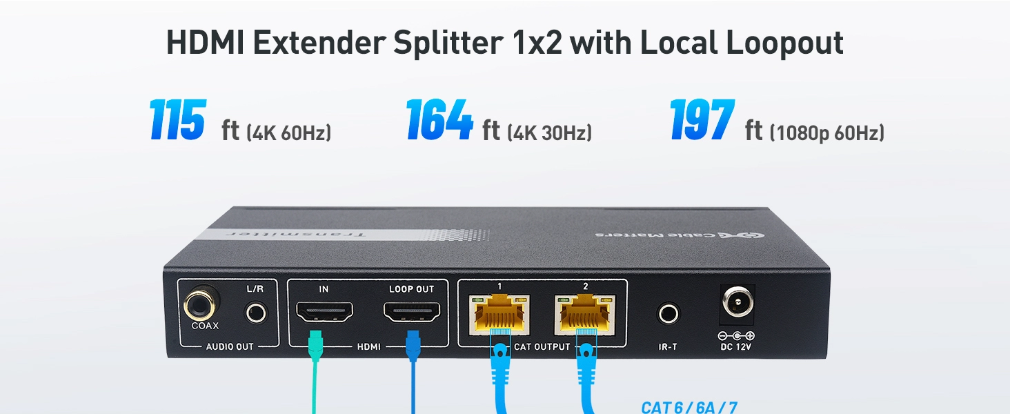 4K HDMI Extender Splitter 