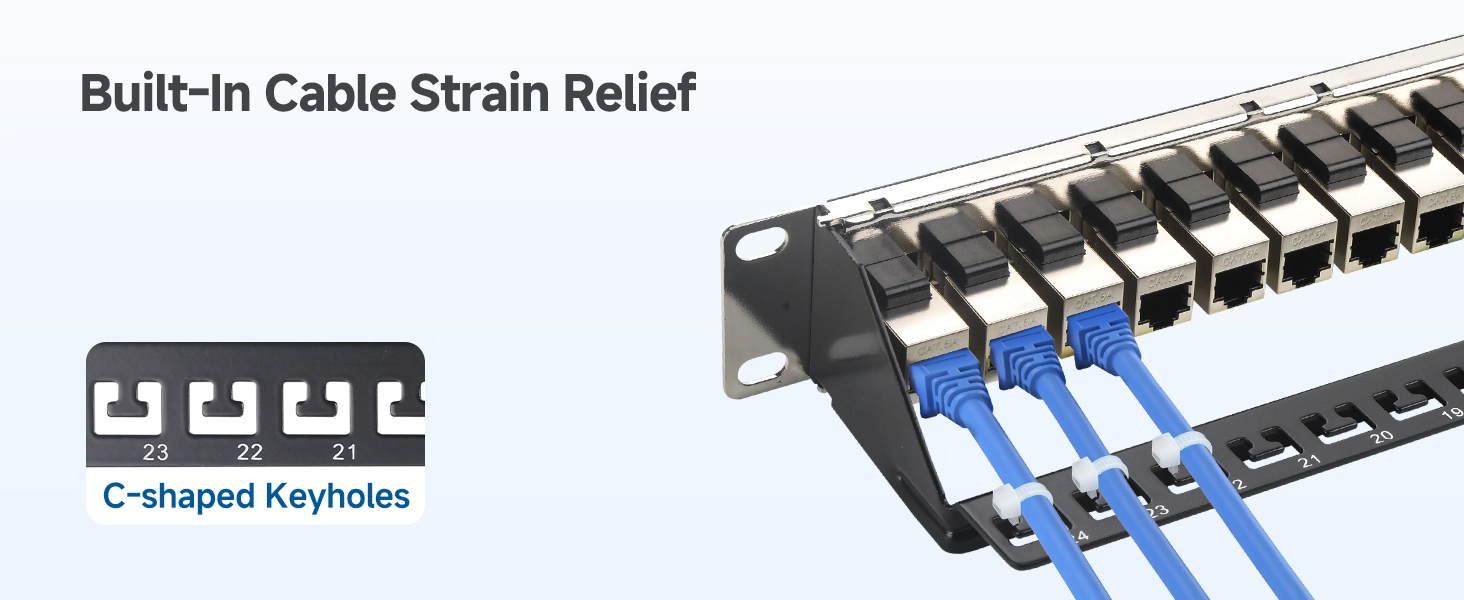 Cat6A Ethernet Patch Panel