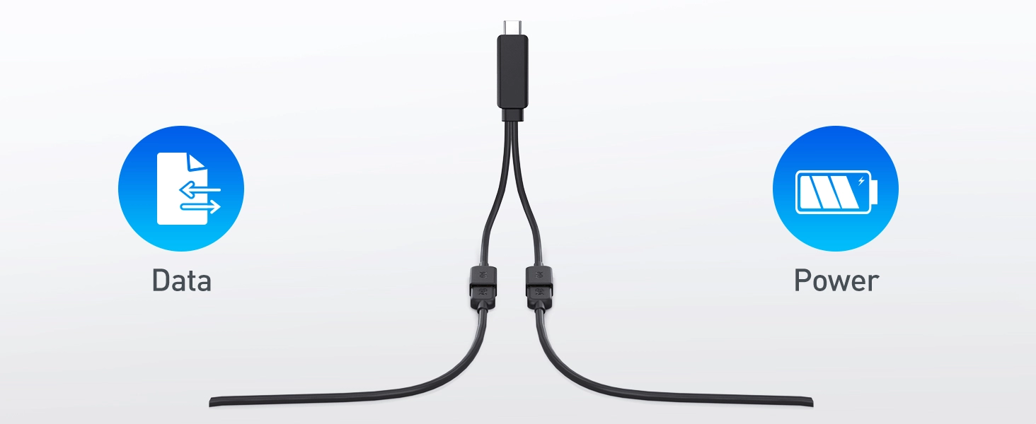 USB-C Male to Dual USB-A Female Splitter 