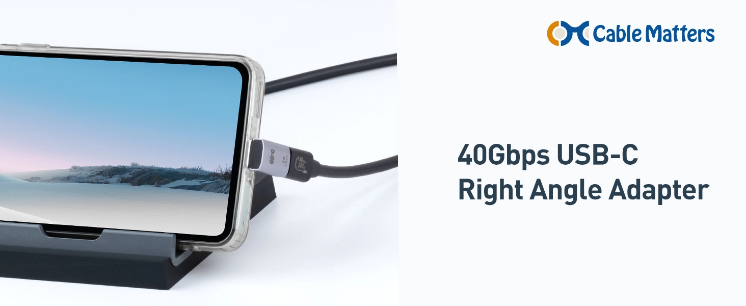 40Gbps Right Angle USB C Adapter