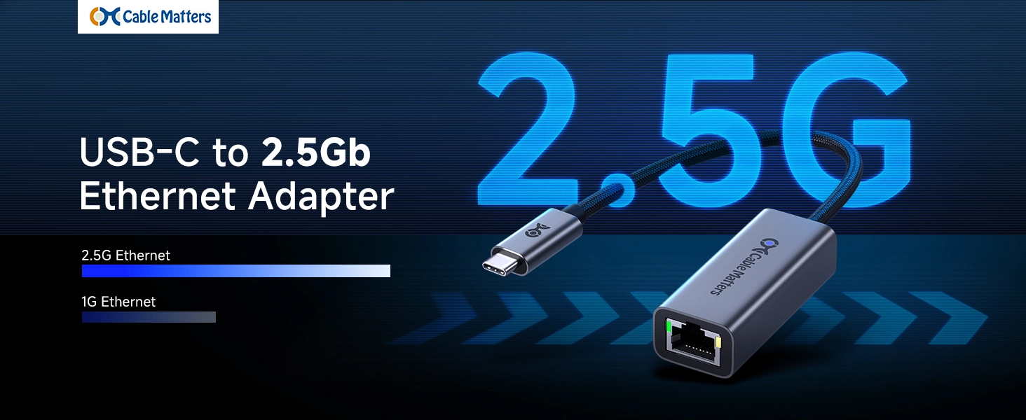 USB-C to 2.5 Gigabit Ethernet Adapter