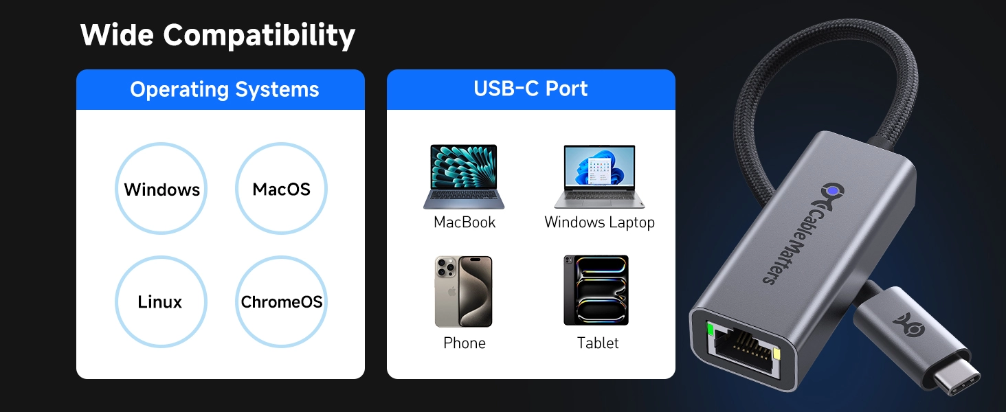 USB-C to 2.5 Gigabit Ethernet Adapter