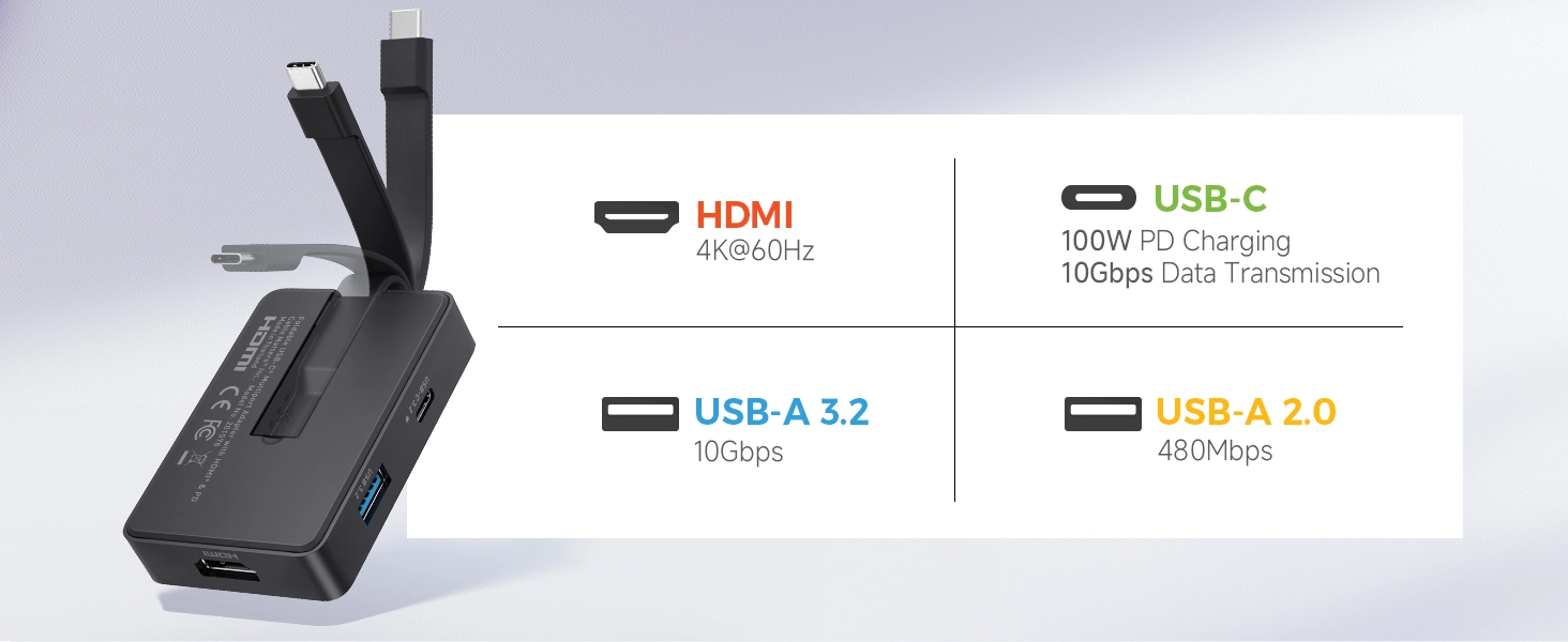 Cable Matters 4-in-1 USB C Hub  