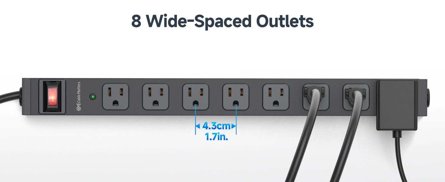 	8-Outlet Wall Mounted Power Strip