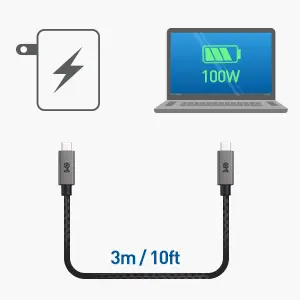 USB-C Charging Cable with 100W Power Delivery