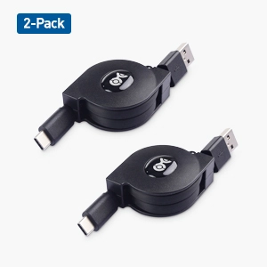 Cable Matters 2-Pack Retractable USB-C Charging Cable