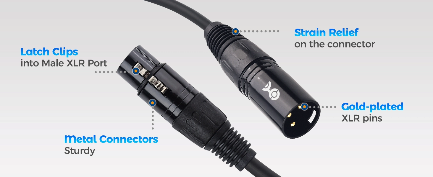 3 Pin to 5 Pin DMX Lighting Cable