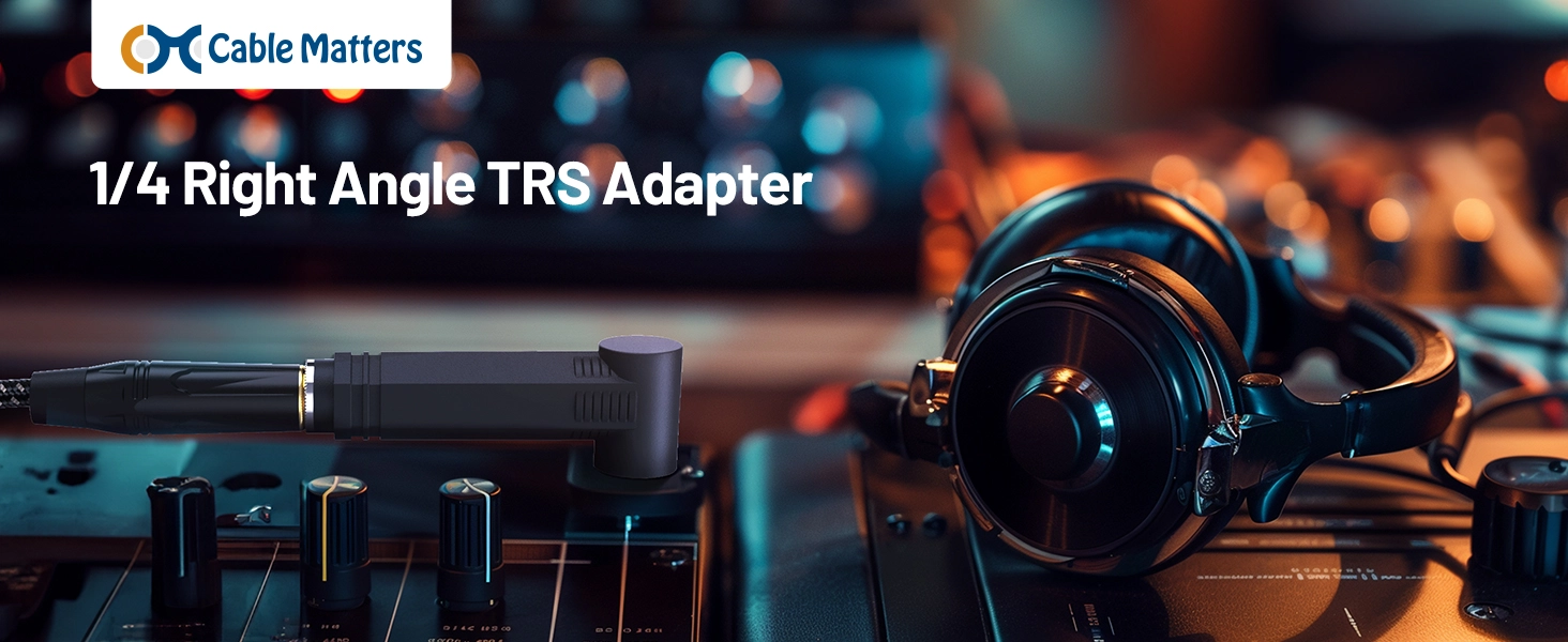  1/4 Right Angle  TRS Adapter
