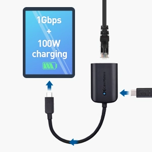 USB Type-C to Gigabit Ethernet Adapter with Power Delivery