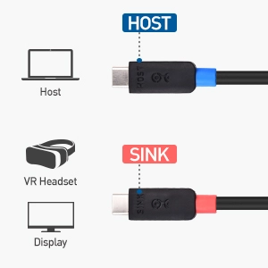 Active USB 3.1 Gen 2 Cable with 4K Video, 10 Gbps Data Transfer and 60W Power Delivery in Black