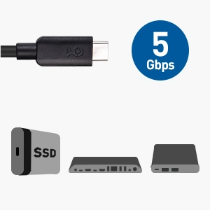 Cable Matters 5 Gbps USB C to USB C Cable with 4K Video Resolution Support and 100W Power Delivery