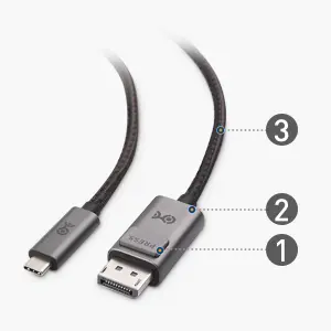 Cable Matters Premium Braided USB-C to DisplayPort Cable