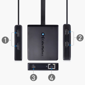  Cable Matters USB C Hub with Dual DisplayPort