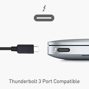 USB C Multiport Adapter (USB C Hub with HDMI 4K), 2X USB 3.0, Gigabit Ethernet, and 80W PD in Black