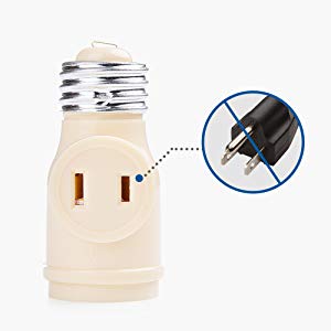 adapter socket 3 light for prong [UL Light Outlets Pack 2x with Listed] Socket 2 AC Adapter