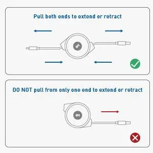 Cable Matters 2-Pack Retractable USB-C Charging Cable