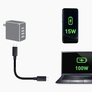 Cable Matters 10 Gbps USB C to USB C Cable with 4K Video Resolution Support and 100W Power Delivery