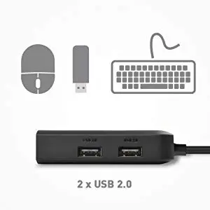 Cable Matters USB C Multiport Adapter (USB C Hub with DisplayPort 8K), 2X USB 2.0, Fast Ethernet