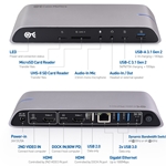 Cable Matters Dual Monitor USB-C Dock with Dual 4K HDMI and 80W Laptop Charging