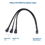 Cable Matters 2-Pack 4 Pin PWM 3 Fan Splitter Cable – 12 Inches