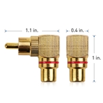 Cable Matters 2-Pack Right Angle RCA Adapters