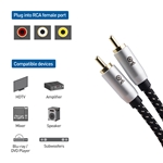 Cable Matters (2-Pack) Subwoofer Cable Digital Audio Coaxial Cable