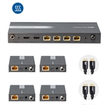 Cable Matters 1x4 4K HDMI Extender Splitter - 4K@60Hz/164ft, 4K@30Hz/196ft