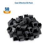 Cable Matters 50-Pack RJ45 Cable Dust Covers in Black